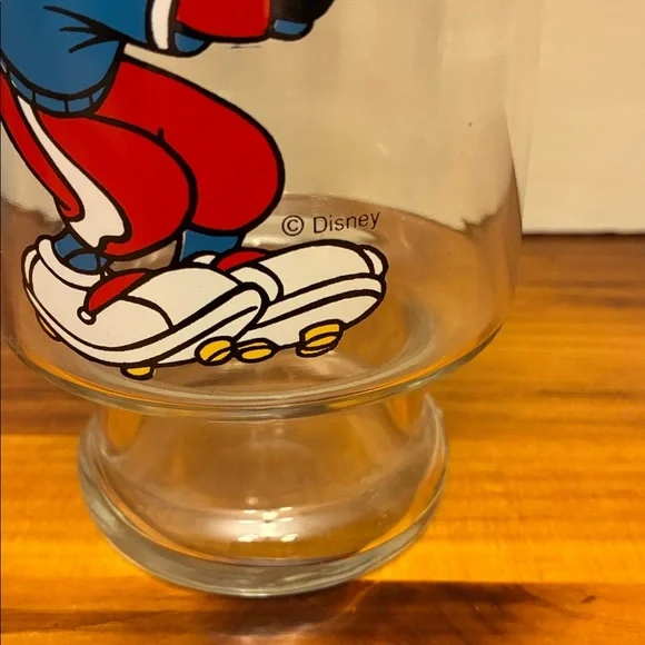 Vintage Disney Mickey Mouse Baseball Glass Vase - Picture 4 of 4